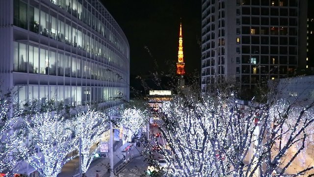 Japan Tokyo Roppongi 2015/11/11,Illuminated Christmas approaches