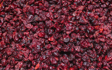 A group of dried cranberries. pattern