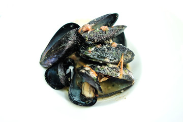 Boiled mussels