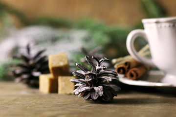 cup cinnamon sugar pine cone Christmas tree