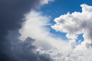 Stormy clouds on the sky