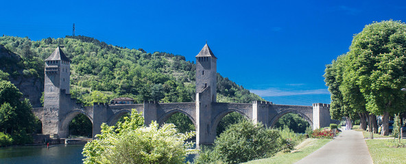 Pont-Valentré à Cahors, Lot, France.