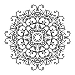 Mandala. Round ornament pattern. Floral decorative element