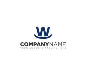 W letter swashes logo inspiration