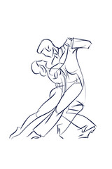 ink sketch gesture drawing of dancer