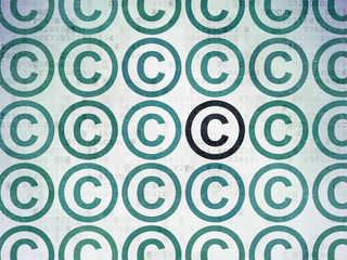 Law concept: copyright icon on Digital Paper background