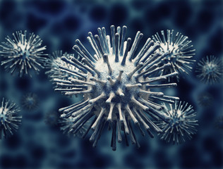 Virus cells 3d illustration