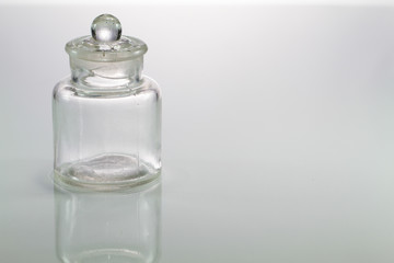 Ancient antique vintage bottle on white background