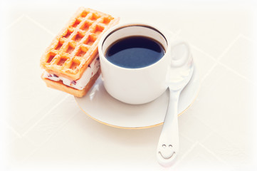 Coffe and Viennese waffles