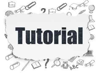 Learning concept: Tutorial on Torn Paper background