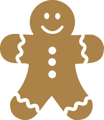 Smiling gingerbread man