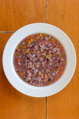 rice porridge mixed with cereals for health