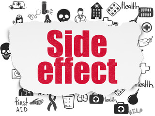 Fototapeta premium Health concept: Side Effect on Torn Paper background