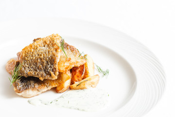 fried fish with potatoes