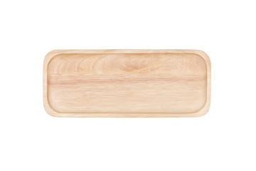 Top view : wooden tray.
