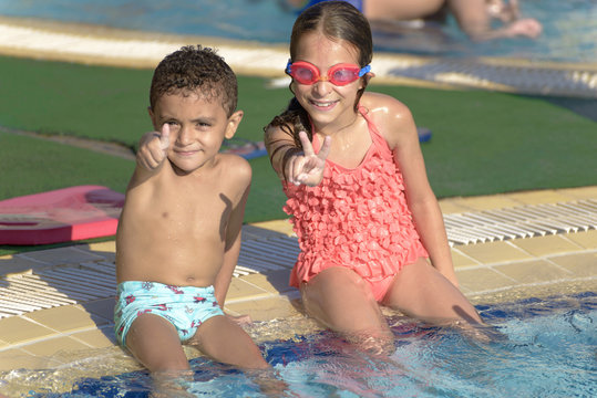 Kids at Swimming Pool