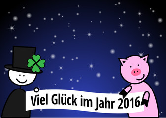 Viel Glück im Jahr 2016