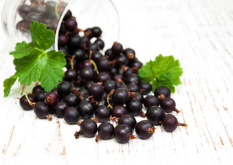 glass with black currant