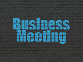 Business concept: Business Meeting on wall background