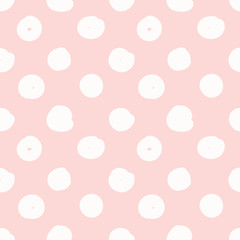 Hand drawn seamless pink dot texture