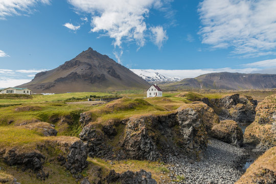 Arnarstapi House below the Volcano