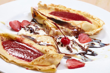 pancakes with jam