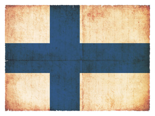 Grunge-Flagge Finnland
