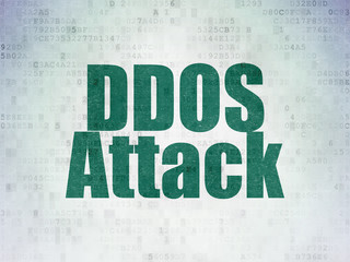 Security concept: DDOS Attack on Digital Paper background