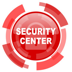 security center red glossy web icon