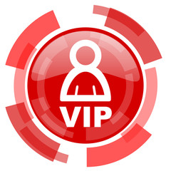 vip red glossy web icon
