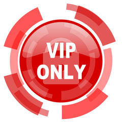 vip only red glossy web icon