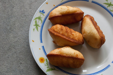 Madeleines in a plate
