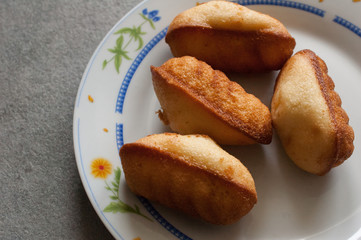 Madeleines in a plate