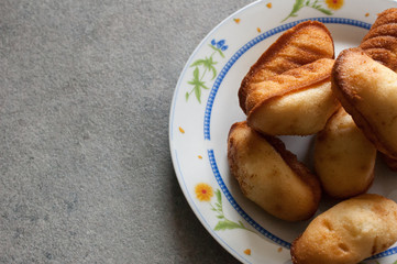 Madeleines in a plate