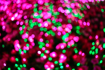 Blurred lights with bokeh effect Background