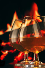 Cognac by the fire