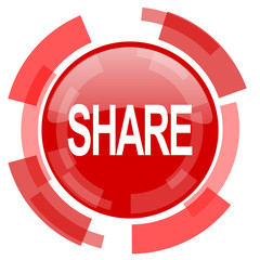 share red glossy web icon
