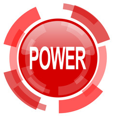 power red glossy web icon