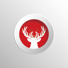 Deer cirlce button