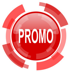 promo red glossy web icon
