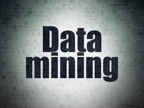 Information concept: Data Mining on Digital Paper background