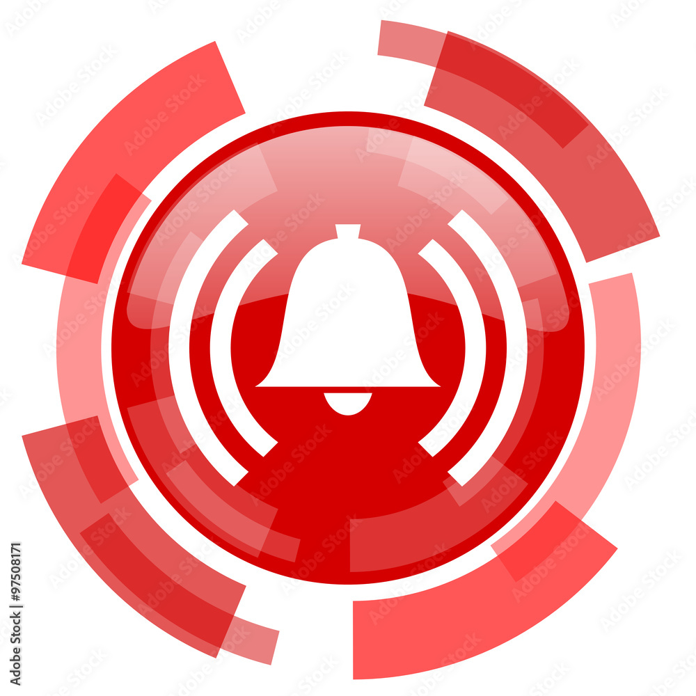 Poster alarm red glossy web icon
