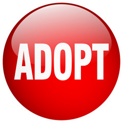 adopt red round gel isolated push button