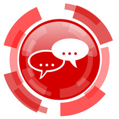 forum red glossy web icon