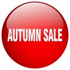 autumn sale red round gel isolated push button