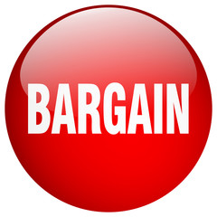 bargain red round gel isolated push button