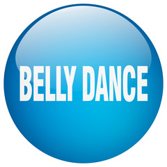 belly dance blue round gel isolated push button