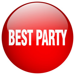 best party red round gel isolated push button