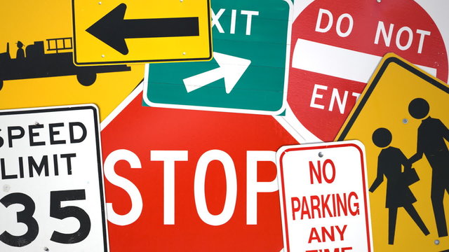 Signs: Street and Traffic Safety Sign Background