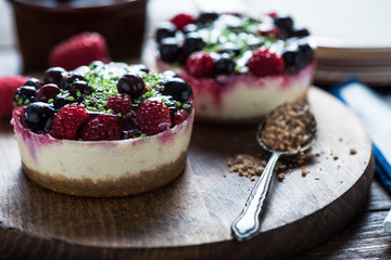 Black forest berry fruit cheesecake